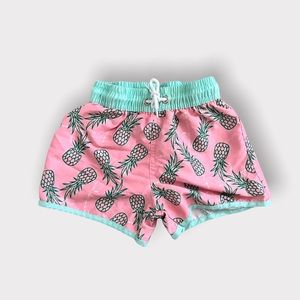 Blueberry Bay 3T pineapple swim trunks